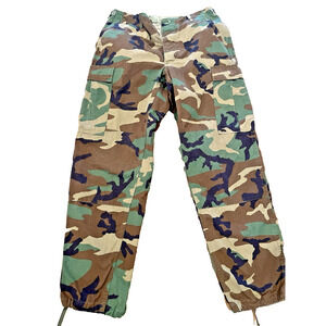 Vintage Woodland Camouflage Cargo Pants BDU Stretch b/t 31-35W L29.5-32.5